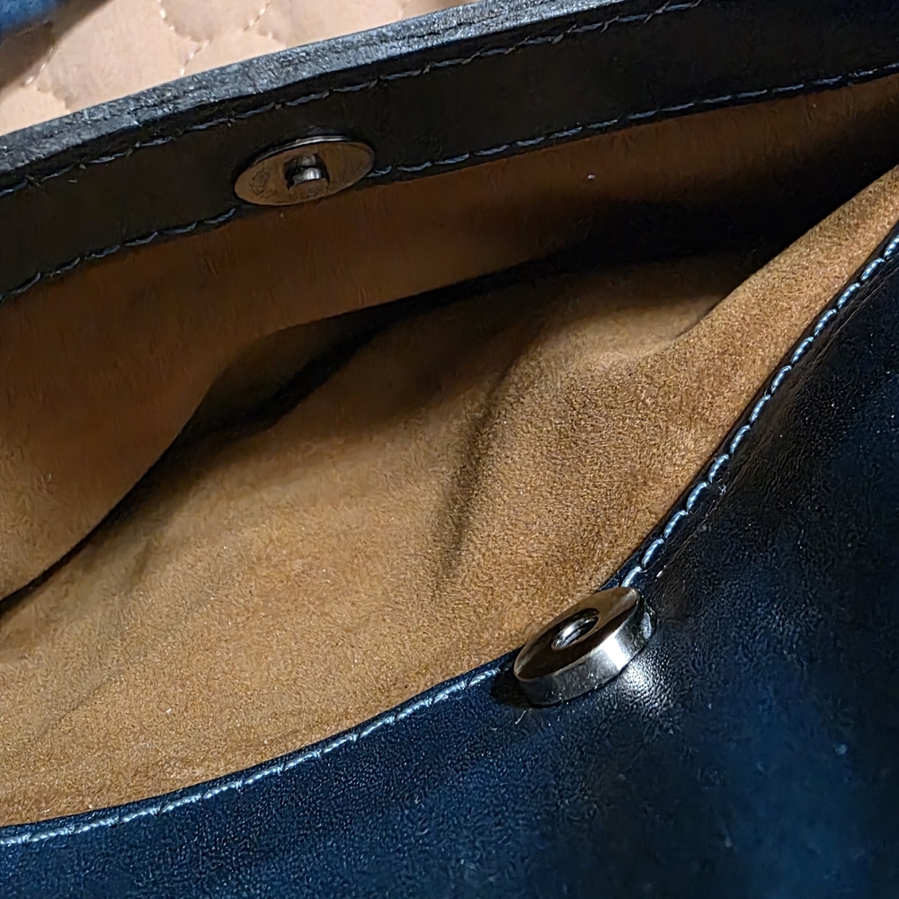 Patricia Nash Caribbean Blue Rose Tooled Leather Satchel Handbag NWOT - Picture 10 of 10